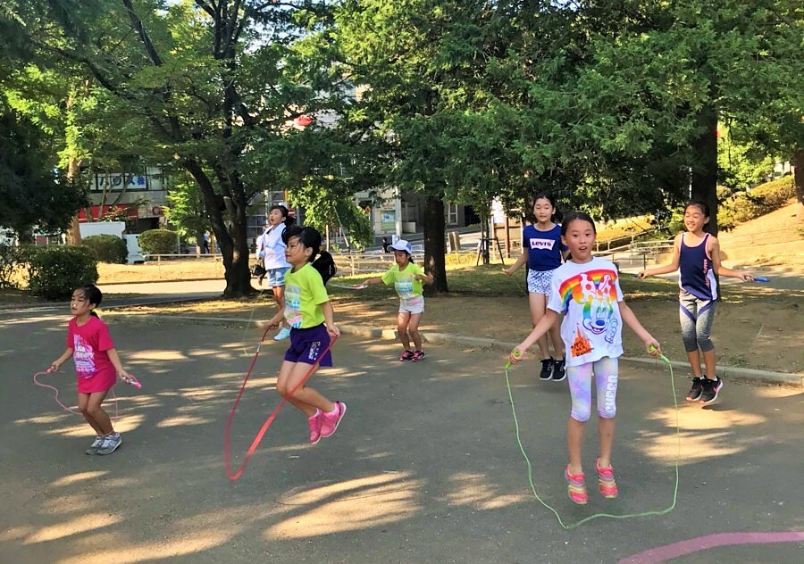 たまプラーザ　BLAZERS miniの合宿の縄跳び